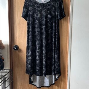 Lularoe Carly Floral Black Dress